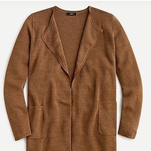 Juliette collarless Sweater-blazer cardigan, JCrew